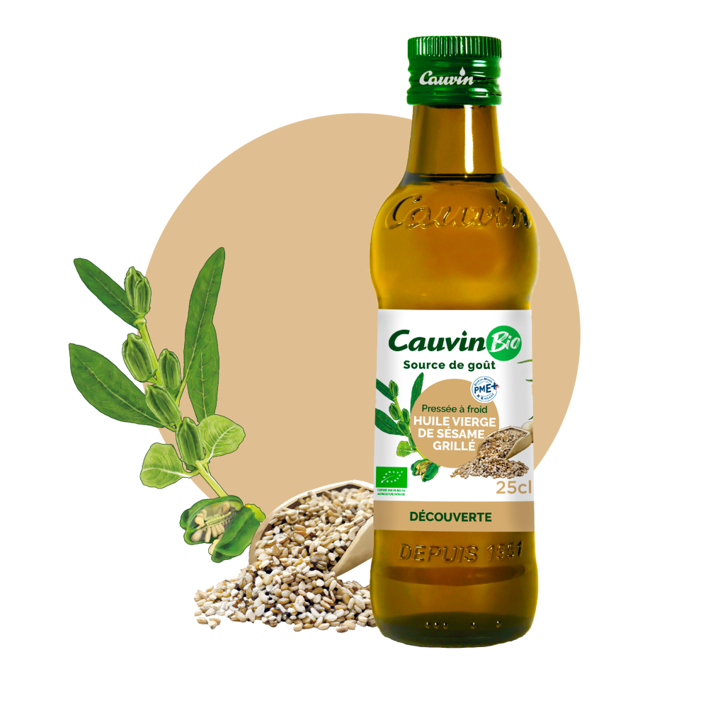 Huile vierge de Sésame Grillé BIO – Huile Cauvin