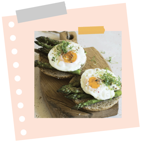 Bruschetta aux asperges vertes