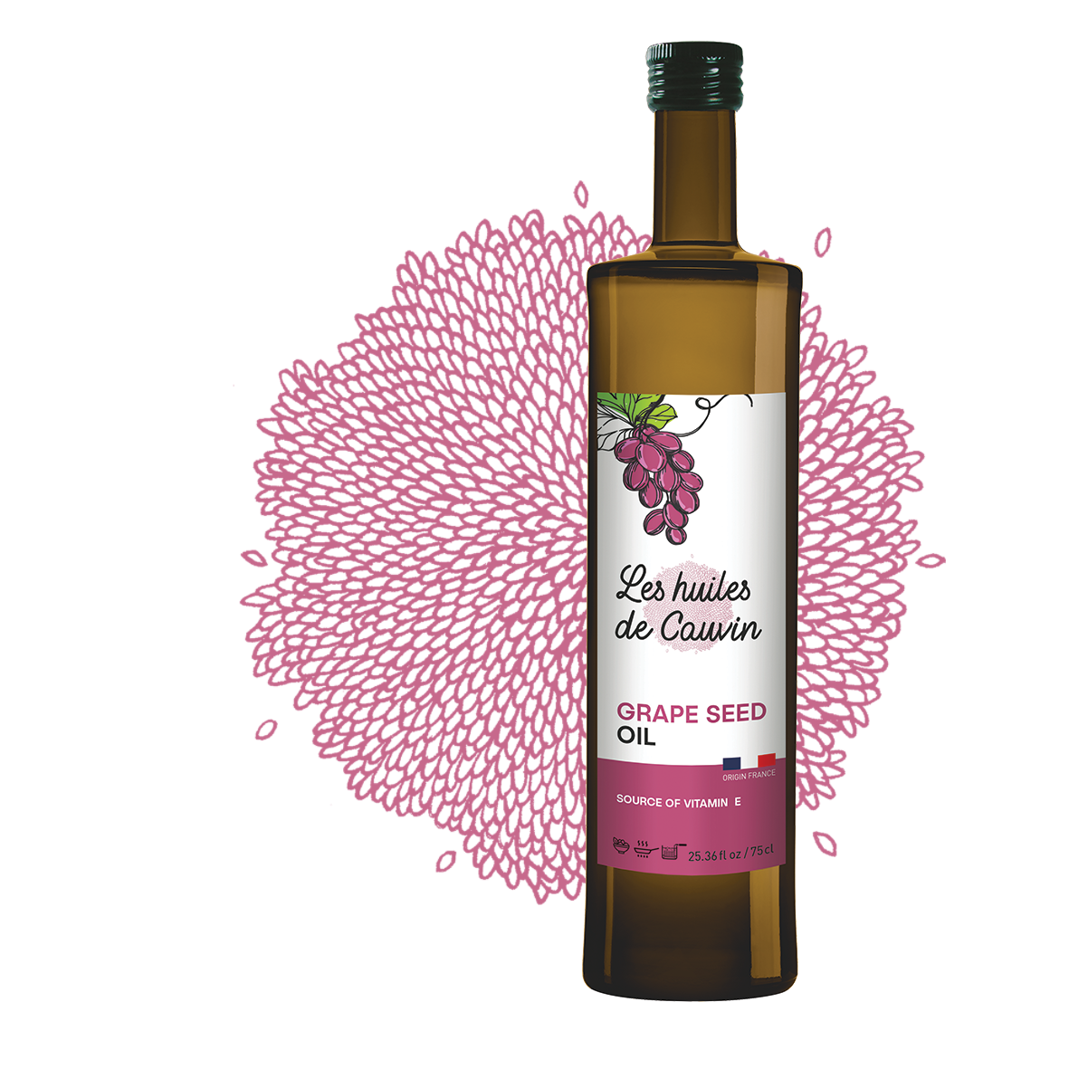 Huile De Pépins De Raisin Pure, Biologique, Pressée à Froid - 64 Oz (environ 1,9L) - Marque Dr. Adorable